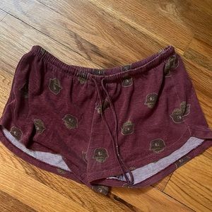 Pajama pants with smokey the bear print